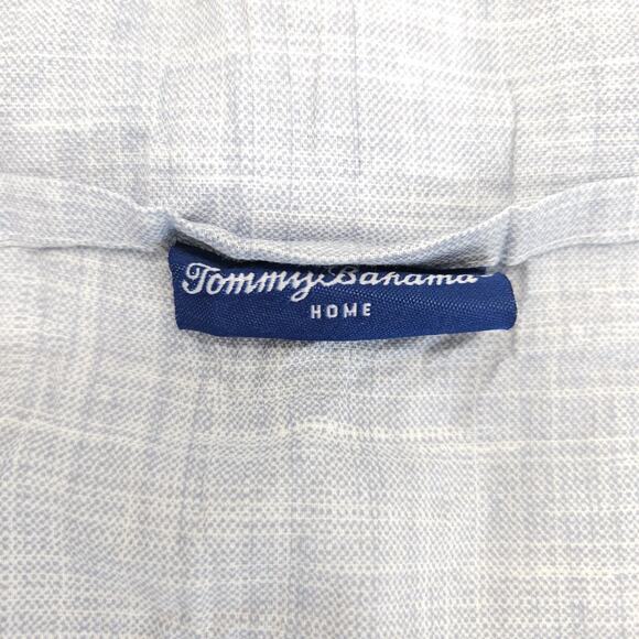 Tommy Bahama Quilted King Pillow Sham Cover Blue Tropical Palm Leaf Coastal NWOT - Picture 4 of 5